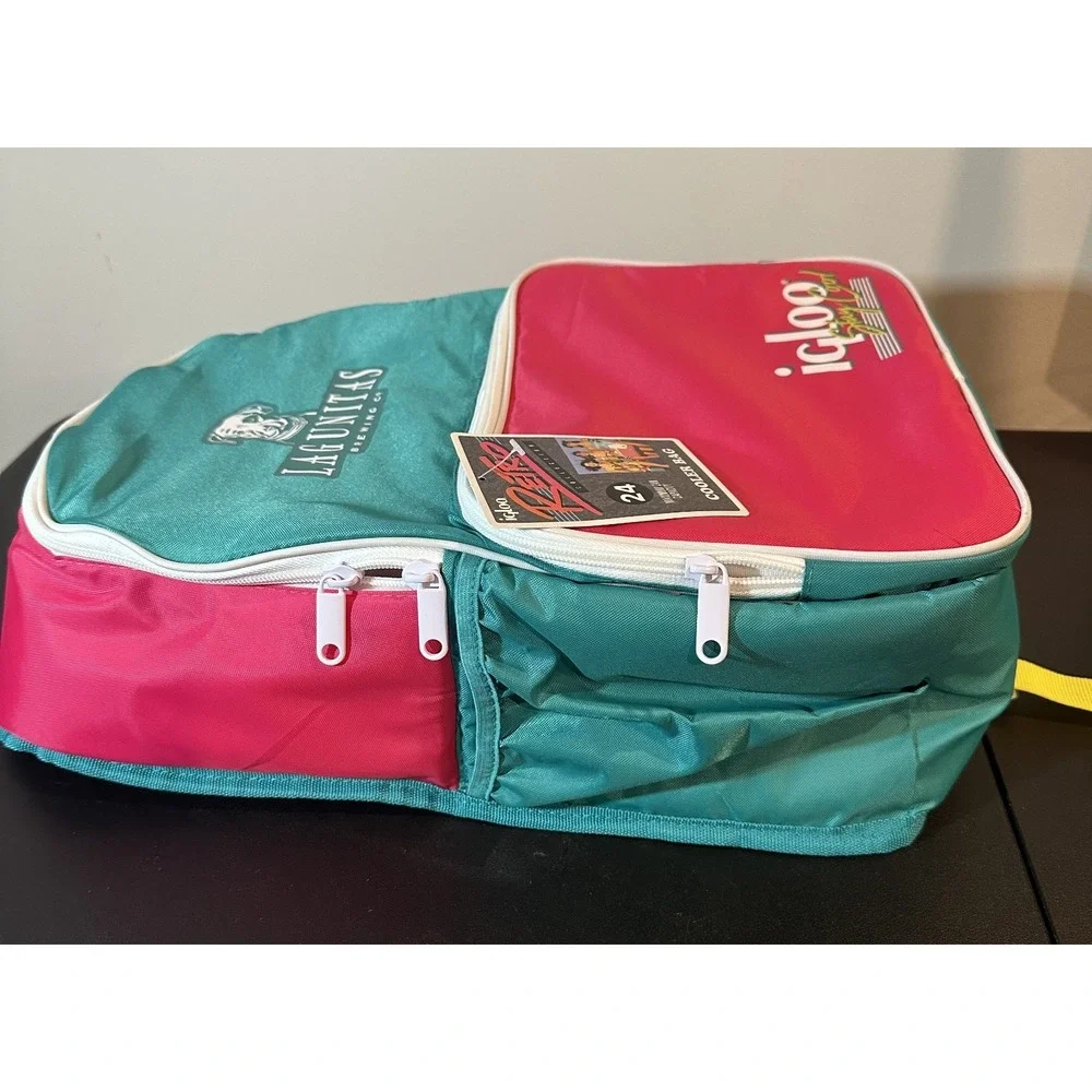 Igloo Retro Collection Lagunitas Backpack Cooler 24 Can Jade Pink‎ Yellow NWT